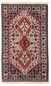 61X101 Yalameh Vloerkleed Donker Roze/Rood Perzië/Iran Carpetvista