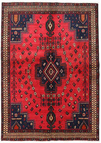 絨毯 アフシャル 152X215 レッド/ダークピンク (ウール, ペルシャ/イラン)