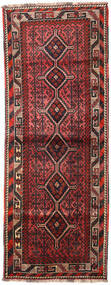 絨毯 ペルシャ シラーズ 104X278 廊下 カーペット レッド/ダークレッド (ウール, ペルシャ/イラン)