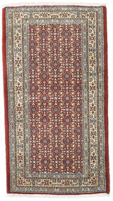  Persischer Moud Teppich 73X132 Rot/Grau (Wolle, Persien/Iran)