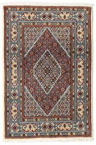 Moud Teppich 80X121 Dunkelrot/Grau Wolle, Persien/Iran Carpetvista