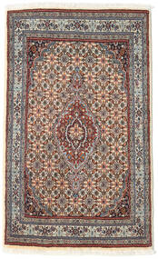  Persischer Moud Teppich 74X122 Grau/Dunkelrot (Wolle, Persien/Iran)