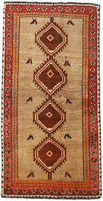 絨毯 オリエンタル カシュガイ 114X228 茶色/オレンジ (ウール, ペルシャ/イラン)