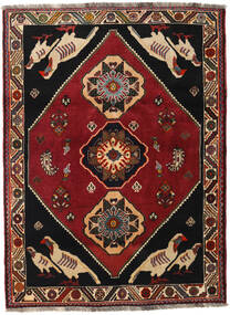  Perzisch Ghashghai Fine Vloerkleed 122X165 Zwart/Donkerrood (Wol, Perzië/Iran)