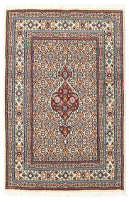 58X88 Moud Teppe Orientalsk Beige/Rød ( Persia/Iran) Carpetvista