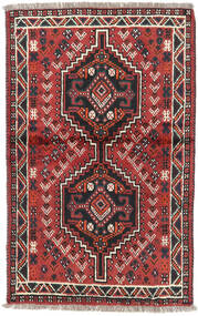 Tappeto Orientale Shiraz 82X126 Rosso/Grigio Scuro (Lana, Persia/Iran)