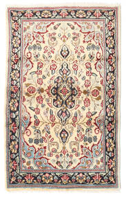  Persischer Kerman Teppich 88X140 Beige/Rot (Wolle, Persien/Iran)