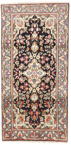  Kerman Rug 95X190 Persian Wool Brown/Beige Small Carpetvista