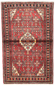 絨毯 ペルシャ ホセイナバード 96X155 レッド/ダークレッド (ウール, ペルシャ/イラン)