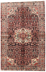 絨毯 ホセイナバード 145X223 レッド/ダークレッド (ウール, ペルシャ/イラン)