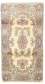 95X175 Kerman Teppich Orientalischer Beige/Dunkelgrau (Wolle, Persien/Iran) Carpetvista