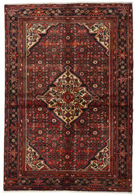  Oosters Hosseinabad Vloerkleed 154X220 Rood/Bruin Wol, Perzië/Iran Carpetvista