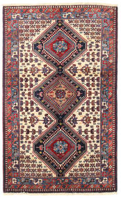 103X170 絨毯 オリエンタル ヤラメー レッド/ダークピンク (ウール, ペルシャ/イラン) Carpetvista