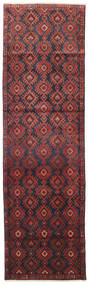 絨毯 ペルシャ ナハバンド 85X287 廊下 カーペット レッド/ダークグレー (ウール, ペルシャ/イラン)