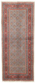  Orientalischer Moud Teppich 82X198 Läufer Rot/Grau Persien/Iran Carpetvista