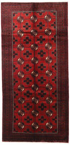 Tappeto Turkaman 147X305 Passatoie Rosso Scuro/Rosso (Lana, Persia/Iran)