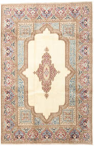  Persischer Kerman Teppich 200X303 Beige/Orange (Wolle, Persien/Iran)