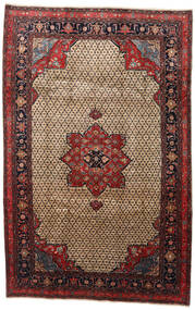 絨毯 ペルシャ Songhor 206X322 ダークレッド/ベージュ (ウール, ペルシャ/イラン)