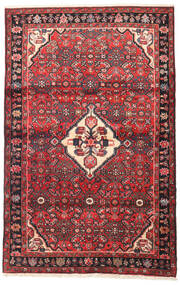 Hosseinabad Vloerkleed 105X165 Rood/Donkerrood Wol, Perzië/Iran Carpetvista
