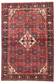 Hosseinabad Matot Matto 105X160 Punainen/Tummanpunainen Villa, Persia/Iran Carpetvista