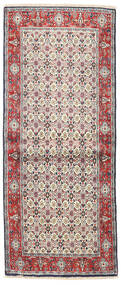  Orientalischer Moud Teppich 80X193 Läufer Rot/Beige Wolle, Persien/Iran Carpetvista