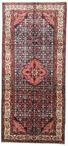147X320 Hamadan Teppich Orientalischer Läufer Rot/Dunkelrosa (Wolle, Persien/Iran) Carpetvista