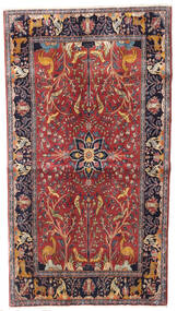Tapete Kashan 100X183 Vermelho/Rosa Escuro (Lã, Pérsia/Irão)