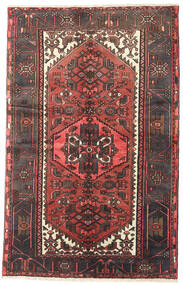 絨毯 ハマダン 125X193 レッド/ダークレッド (ウール, ペルシャ/イラン)