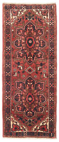 Heriz Matta 80X195 Hallmatta Röd/Mörkgrå Ull, Persien/Iran Carpetvista
