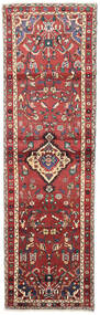 絨毯 ペルシャ ハマダン 92X305 廊下 カーペット レッド/ダークレッド (ウール, ペルシャ/イラン)