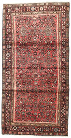 Tapete Hosseinabad 110X215 Vermelho/Vermelho Escuro (Lã, Pérsia/Irão)