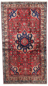 Hosseinabad Teppich 105X200 Rot/Dunkelrot Wolle, Persien/Iran Carpetvista