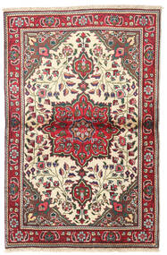 絨毯 ペルシャ タブリーズ 100X150 レッド/ベージュ (ウール, ペルシャ/イラン)