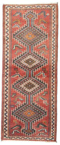 Shiraz Teppich 73X185 Läufer Rot/Beige Wolle, Persien/Iran Carpetvista