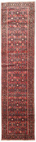  Persialainen Hosseinabad Matot Matto 88X370 Käytävämatto Punainen/Ruskea (Villa, Persia/Iran)
