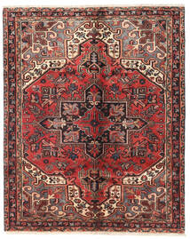  Oriental Heriz Rug 135X166 Red/Dark Red Wool, Persia/Iran Carpetvista
