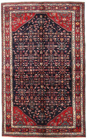 155X250 Alfombra Hosseinabad Oriental Rojo/Púrpura Oscuro (Lana, Persia/Irán) Carpetvista