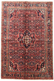 Hosseinabad Rug 155X230 Red/Dark Pink Wool, Persia/Iran Carpetvista