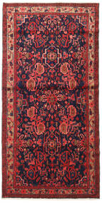  110X225 Nahavand Teppich Rot/Dunkellila Persien/Iran Carpetvista
