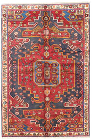 絨毯 ペルシャ バクティアリ 135X205 レッド/グレー (ウール, ペルシャ/イラン)