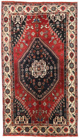  Shiraz Szőnyeg 145X255 Perzsa Gyapjúszőnyeg Piros/Sötétszürke Kicsi Carpetvista