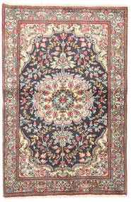  Persischer Kerman Teppich 92X140 Rot/Beige (Wolle, Persien/Iran)