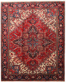 Heriz Teppich 226X279 Rot/Dunkelrot Wolle, Persien/Iran Carpetvista