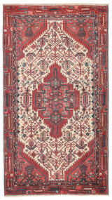 絨毯 ペルシャ ハマダン パティナ 95X168 レッド/ベージュ (ウール, ペルシャ/イラン)