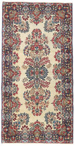 絨毯 ケルマン パティナ 88X171 廊下 カーペット ベージュ/レッド (ウール, ペルシャ/イラン)