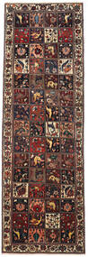 112X347 絨毯 バクティアリ パティナ オリエンタル 廊下 カーペット ダークレッド/ベージュ (ウール, ペルシャ/イラン) Carpetvista