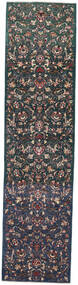  Orientalischer Maschad Patina Teppich 95X386 Läufer Dunkelgrau/Grau Wolle, Persien/Iran Carpetvista