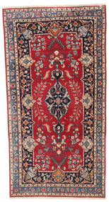  Persischer Kashmar Patina Teppich 92X180 Läufer Rot/Dunkelrosa (Wolle, Persien/Iran)