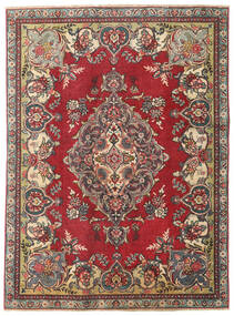 130X177 絨毯 タブリーズ パティナ オリエンタル レッド/ベージュ (ウール, ペルシャ/イラン) Carpetvista
