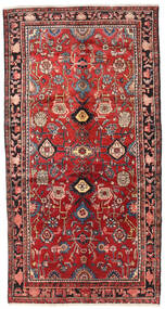  Nahavand Rug 143X273 Persian Wool Red/Dark Red Small Carpetvista